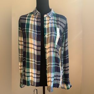 The Perfect Shirt plaid blouse women’s medium